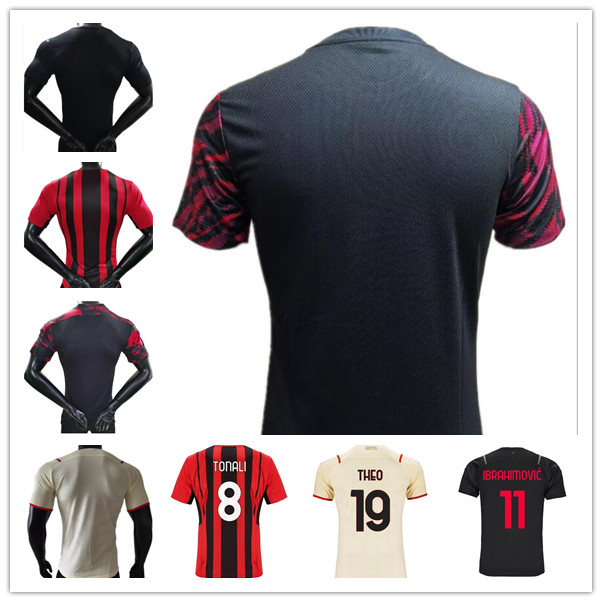 

21 22 Player Version Soccer GIROUD jerseys 2021 2022 IBRAHIMOVIC .MAIGNAN TONALI Kessie THEO ÇALHANOGLU REBIC Men kid Kits football Training shirts, Customize