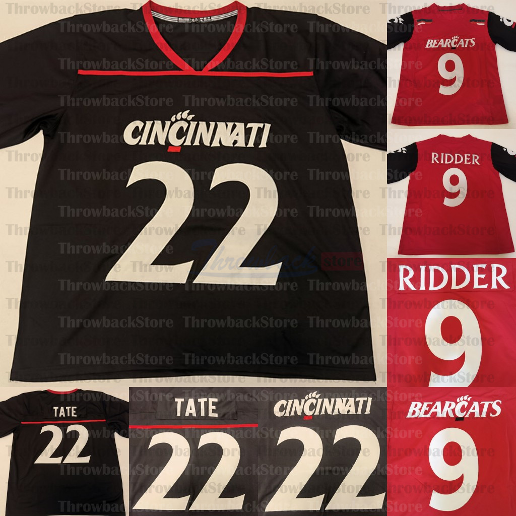 

Custom Cincinnati College Football Jerseys 18 Travis Kelce 9 Desmond Ridder 3 Michael Warren II 11 Bryan Wright 12 Alec Pierce, Black i