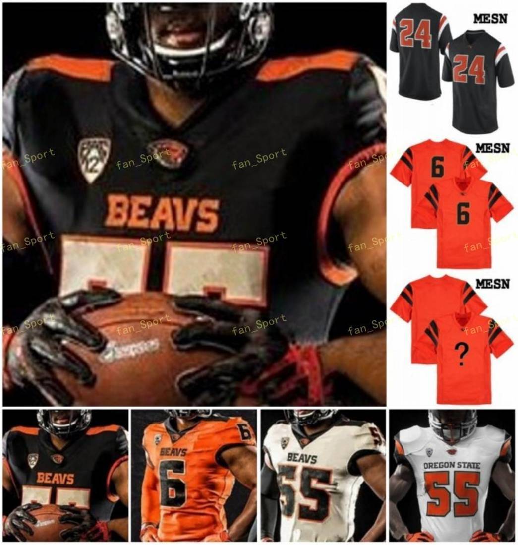 

NCAA College Jerseys Oregon State Beavers 3 Tristan Gebbia 5 Kolby Taylor 2 Conor Blount 18 Timmy Hernandez Custom Football Stitched, As