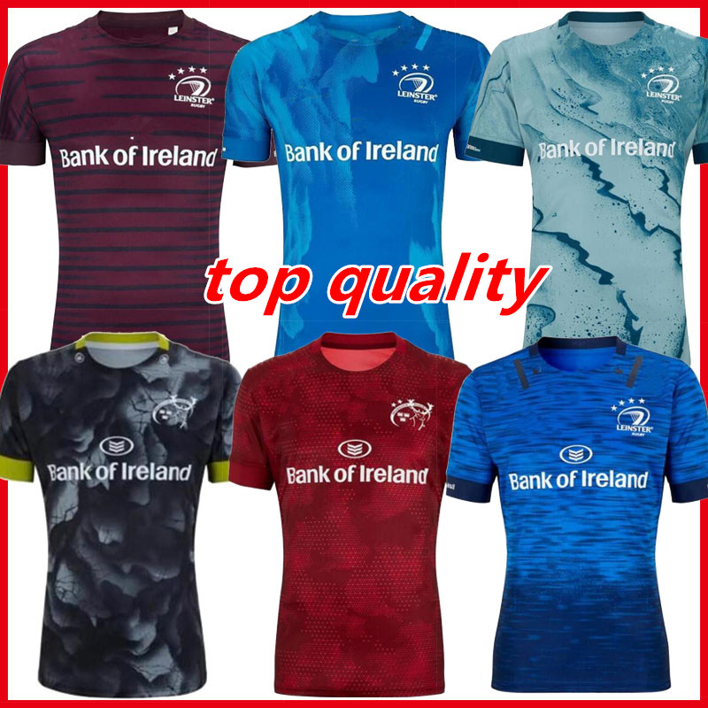 

Leinster rugby jersey 20 21 Munster soccer jerseys 2021 home away men Rugby-Trikots size S-5XL, Black;gray