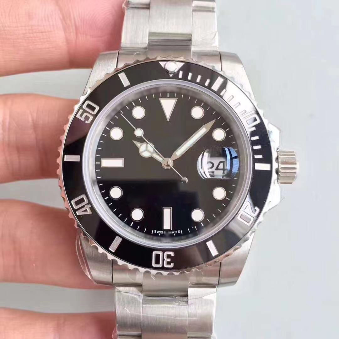 

Mens top luxury Watches Quality Ceramic Bezel 116610 montre de luxe Men Stainless Steel Strap Automatic Mechanical Watch 2813 Movement Wristwatch Sapphire, Make waterproof 50m