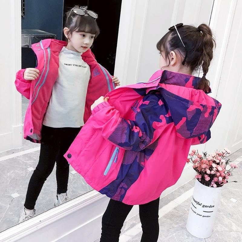 

Jackets Children's Windbreaker Baby Coat Girl's Spring And Autumn Style British Trench Jacket For Fashion Girls, Blue;gray