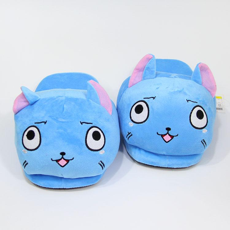 

Blue Cat Slippers Anime Sailor Moon Adult Unisex Cute Shoes Winter Festival Home Wear, Black