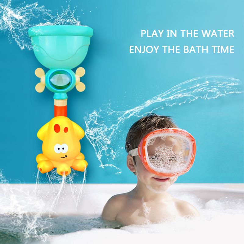 

Baby Bath Toy Water Pipe Cartoon Sea Animals Spray Convenience Clean Accessory For Girls / Boys Set