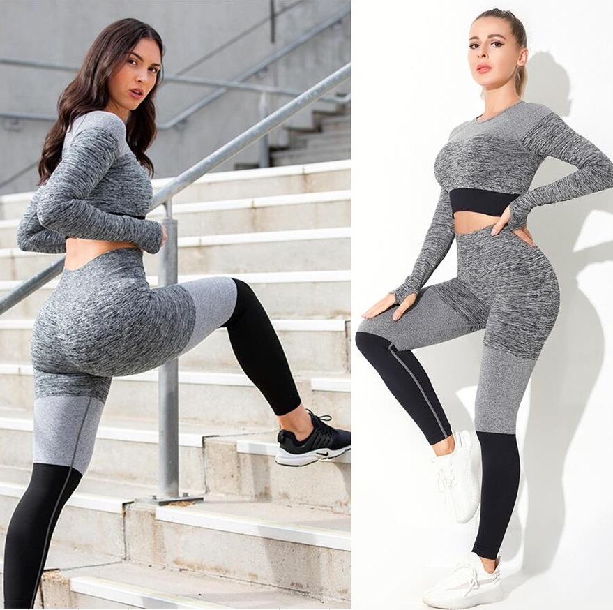 

Womens tracksuits sports suits pants Designer Yoga clothes Sportwear Fitness shirts Leggings outfits yogaworld Elastic tracksuit women fashion fit active wear, Purple