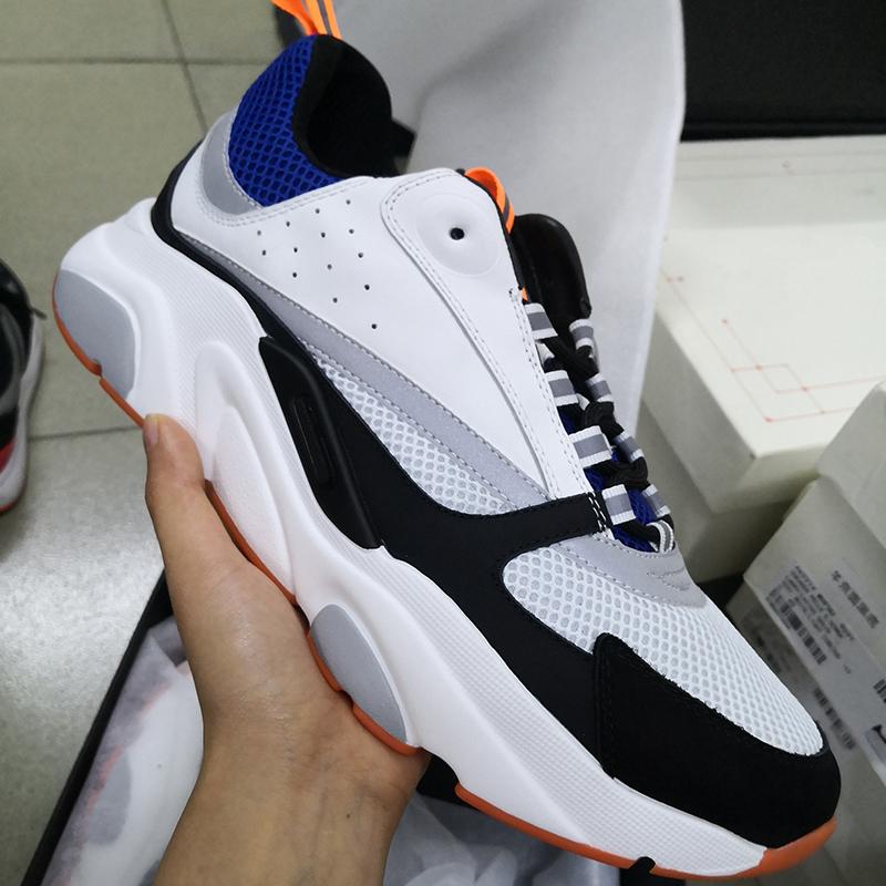 

Men B22 Homme Sneaker Reflective Air Sneakers Women Platform Shoes Canvas Calfskin Print Trainers Lace-up Casual shoes, Color 3