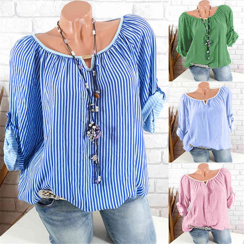 

Loose New Women's Stripe Medium Long Sleeve T-shirt, White