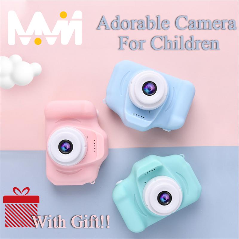 

Digital Cameras Super Cute Children Camera Kids Educational Toy Baby Birthday 1080P Video With Free Gift For Girl
