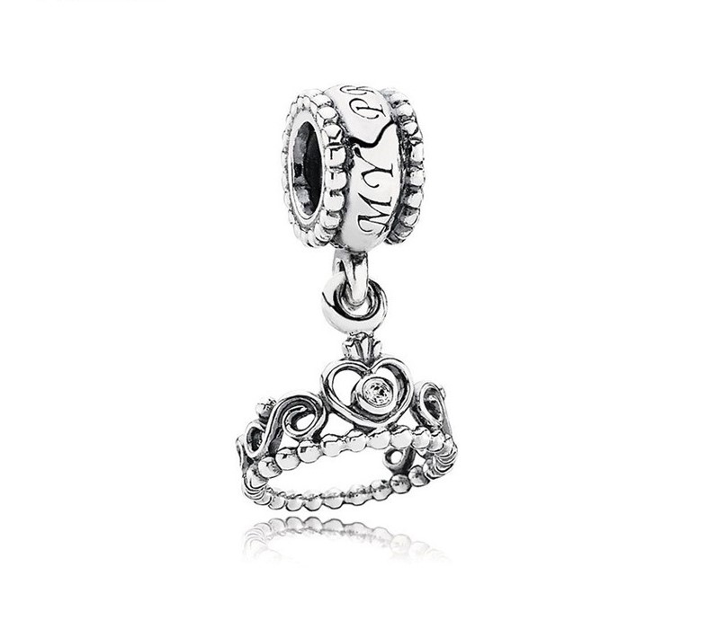

Fits Pandora Bracelets 30pcs Queen Crown Dangle Pendant Silver Charms Bead Dangle Charm Beads For Wholesale Diy European Sterling Necklace Jewelry