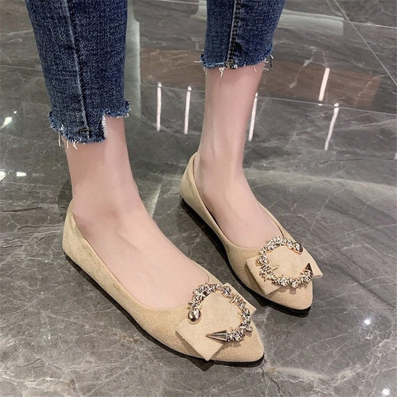 

2021 womens shoes sexy fashion pointed flat sole womens party official office shopping loafers, Black
