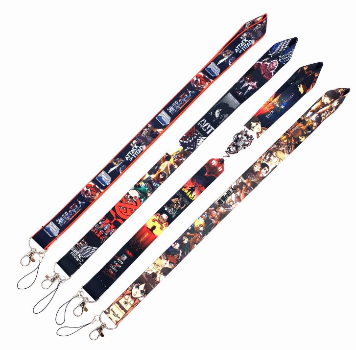 

Cell Phone Straps & Charms 20pcs cartoon Attack on Titan Neck Lanyard Mobile Key Chain ID Holders Badge Chains Jewelry Accessories wholesale New