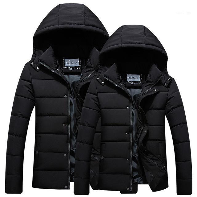 

Men's Down & Parkas 2021 Arrival Thick Hooded Vestes Homme Hiver, Black