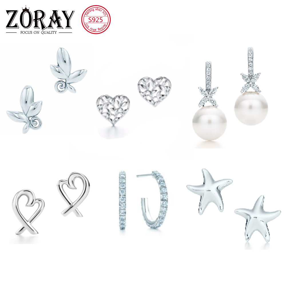 

tiff Charm earrings 925 silver fashionable and elegant women wear jewelry, wholesale in bulk directly from mainland China, Golden