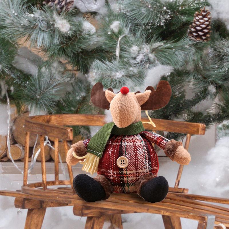 

Christmas Decorations Cartoon Lattice Dolls Tree Hanging Decorative Pendant For Home Holiday Atmosphere Party Ornament Supplies