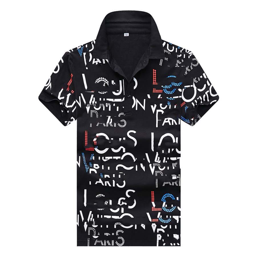 

Business Casual Polo shirt tshirt Men Sleeve Stripe Slimmer Society Men's Fashion Checked Five color chooes, White;black