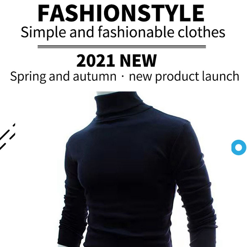 

Men's high quality sweater fashion long sleeve solid color, White;black