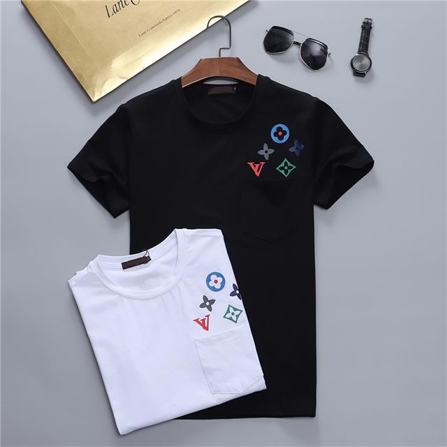 

2021 multi-style fashion t shirt for both men and women casual round collar printed cotton short-sleeved top M-3XL#TL03, White;black