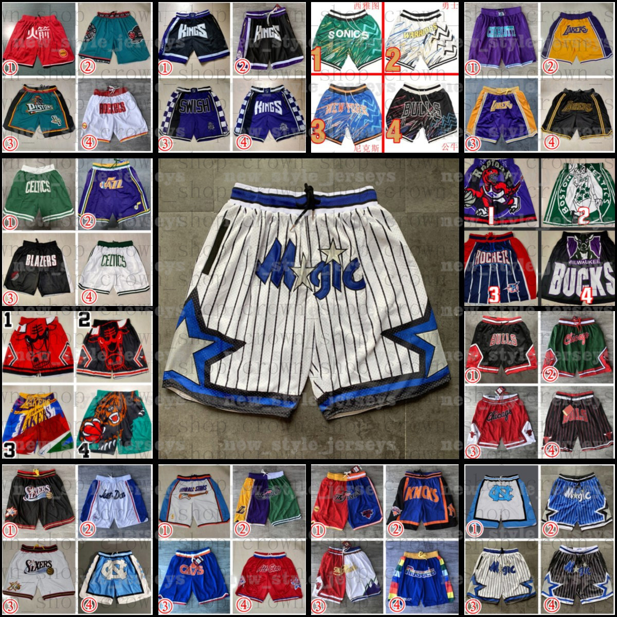 

Basketball Short Just Don Sports Hip Pop Summer Running Pant With Pocket Zipper Sweatpants Mitchell & Ness Retro Stitched Pantalones de, Just dongong niu)