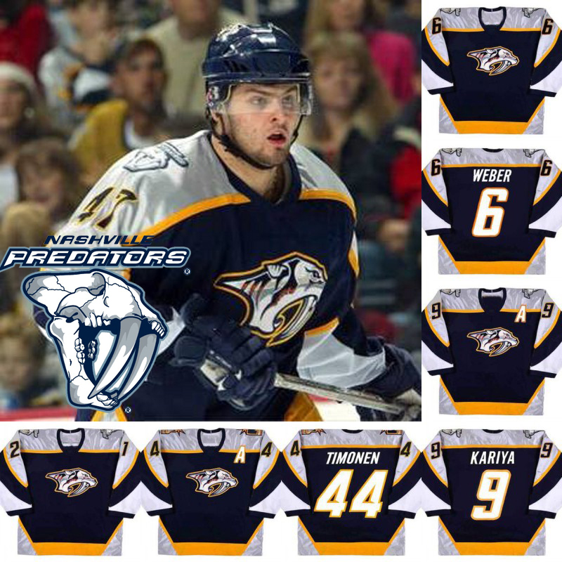 

Nashville Predators Retro Jersey 6 SHEA WEBER 9 PAUL KARIYA 21 PETER FORSBERG 22 JORDIN TOOTOO 44 KIMMO TIMONEN 47 ALEXANDER RADULOV 55 JORDIN TOOTOO Hockey Jerseys, 55 jordin tootoo 2003