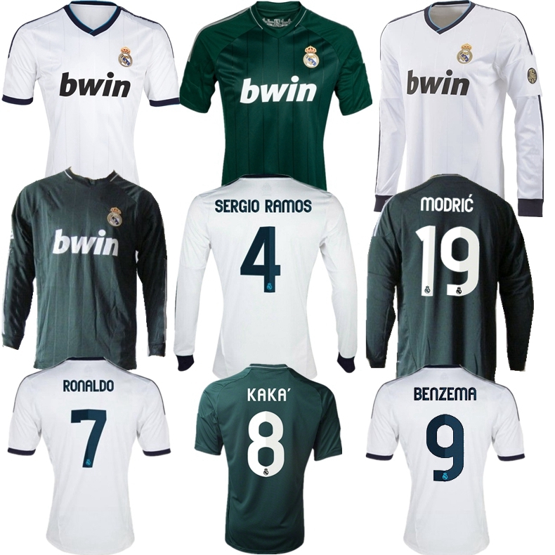 

2012 2013 real madrid retro soccer jersey 12 13 RONALDO kaka BENZEMA ozil Di Maria ALONSO MODRIC HIGUAIN home third classic vintage football shirt, 12 13 3rd jersey