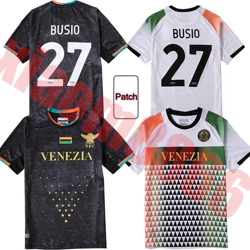 

21 22 Venezia FC Soccer Jerseys home Black Away White Third Blue 10# ARAMU 11# FORTE Venice BUSIO 2021 2022 MAZZOCCHI 7# FOOTBALL SHIRTS 3rd, Black;yellow