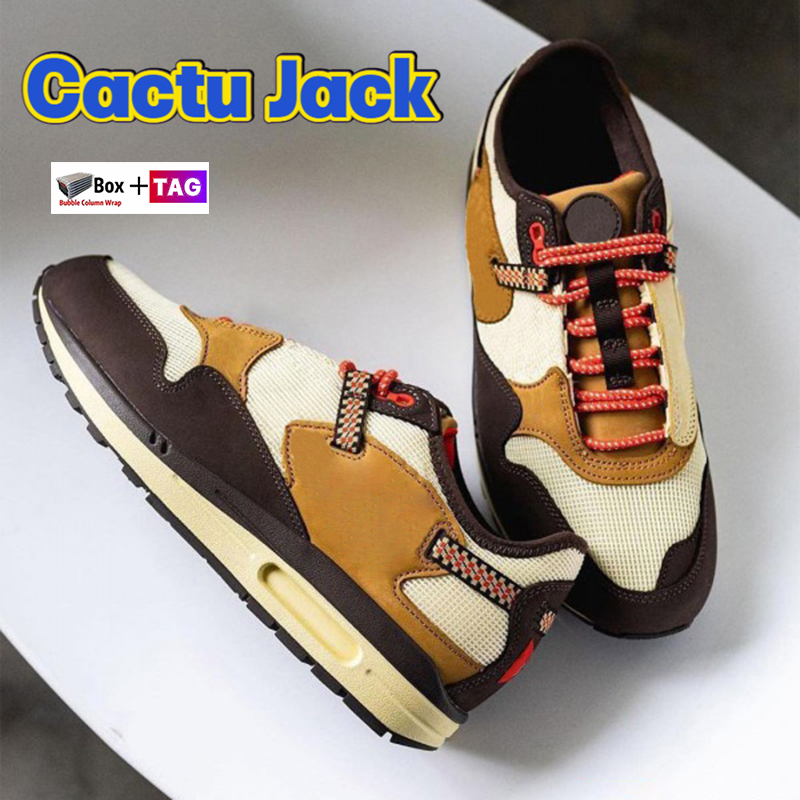 

New Fashion Designer Basketball shoes Cactus Jack mens sport Baroque Brown wheat running sneakers red reflective laces women trainers with box tag, Bubble wrap packaging