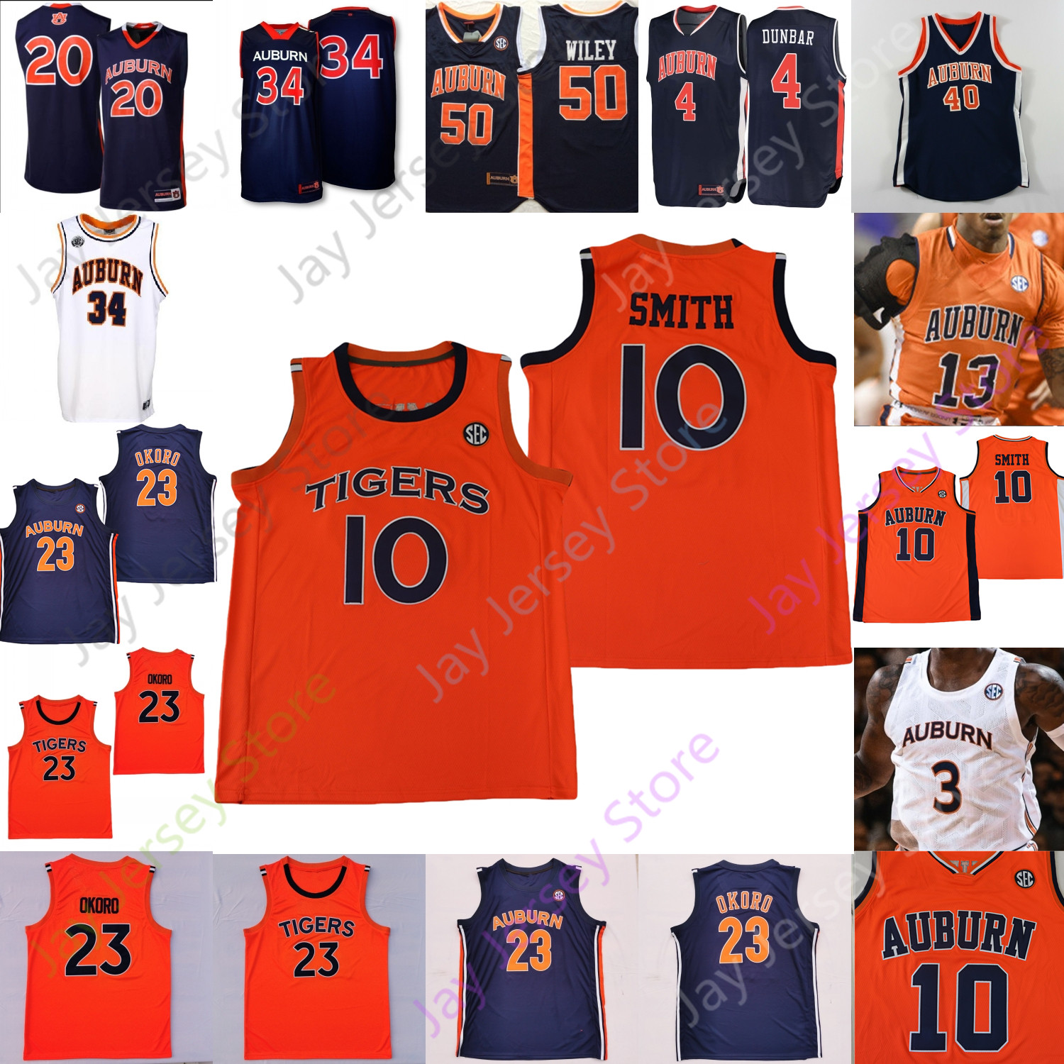 

Tigers Basketball Jersey NCAA College Barkley Jaylin Williams Chris Moore Dylan Cardwell Devan Cambridge Akingbola Walker Kessler K.D. Johnson Jabari Smith, Navy iii