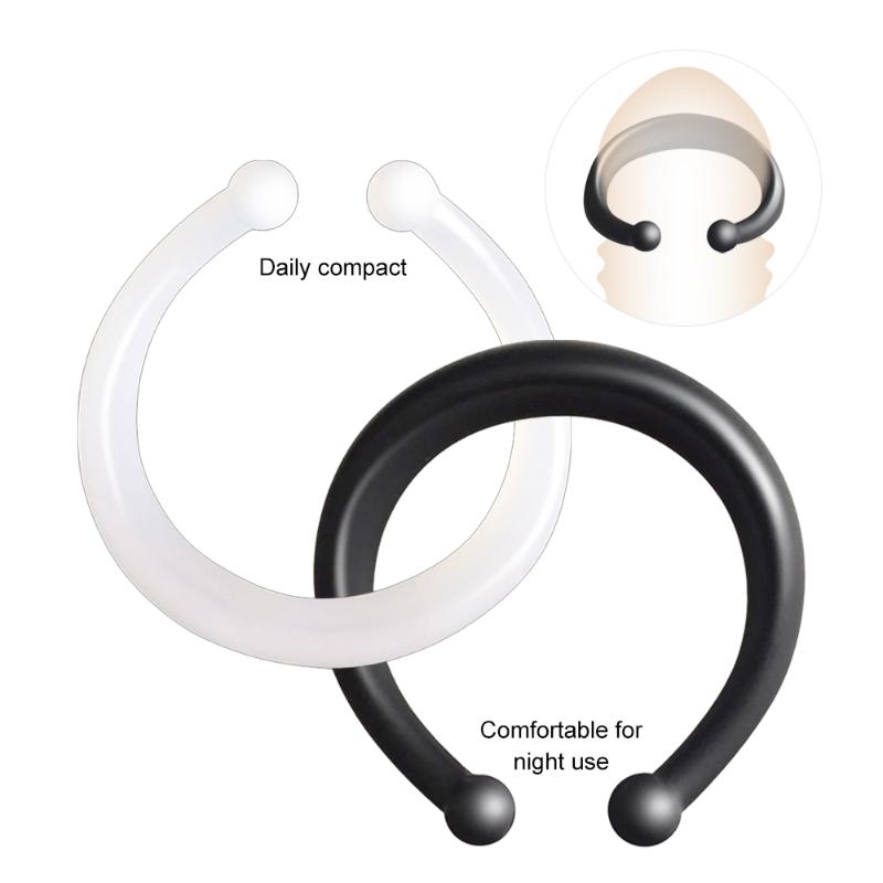 

Cockrings 2pcs With Box Penis Ring Foreskin Corrector Resistance Delay Ejaculation Men Cock Rings Morning&Night Trainer Sex Toys For Male