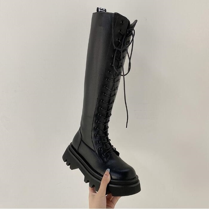 

Women Boots Black Platform Shoes Over the Knee Womens Boot Leather Shoe Trainers Sports Sneakers Size 35-40 11, 1 35-40