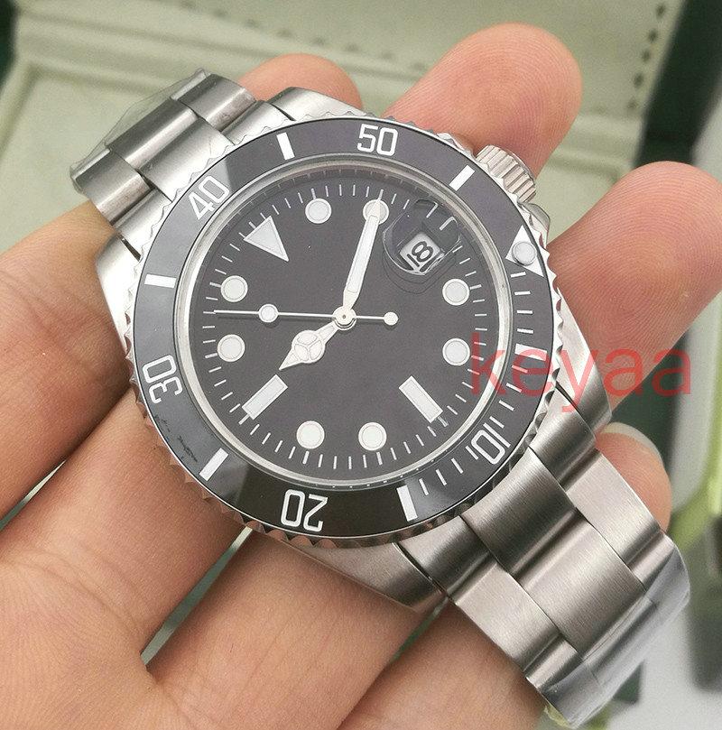 

Ceramic Green Mens Top 2813 Mechanical SS Men Automatic Watch Sports Self-wind Designer Watches Wristwatches, Slivery;brown
