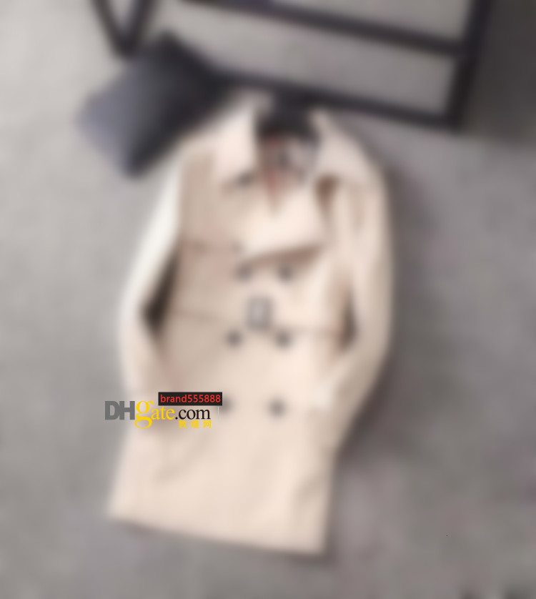 

2021SS classic hot-selling men's and women's fashion British coats mid-length trench coat designer double-breasted slim belt type, Make up postage