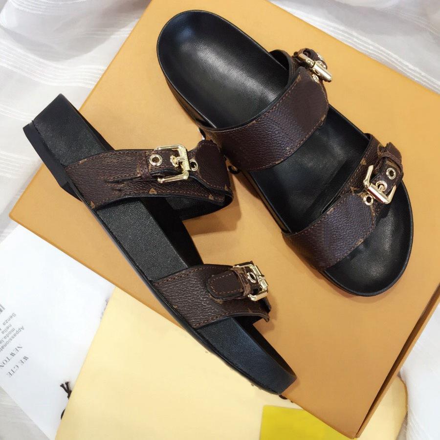 

Fashion-Women Men Sandal Luxury Designer Sandals Lady Gentlemen Colorful Canvas Slippers Letter Anatomic Leather slide 8 style Model, Black