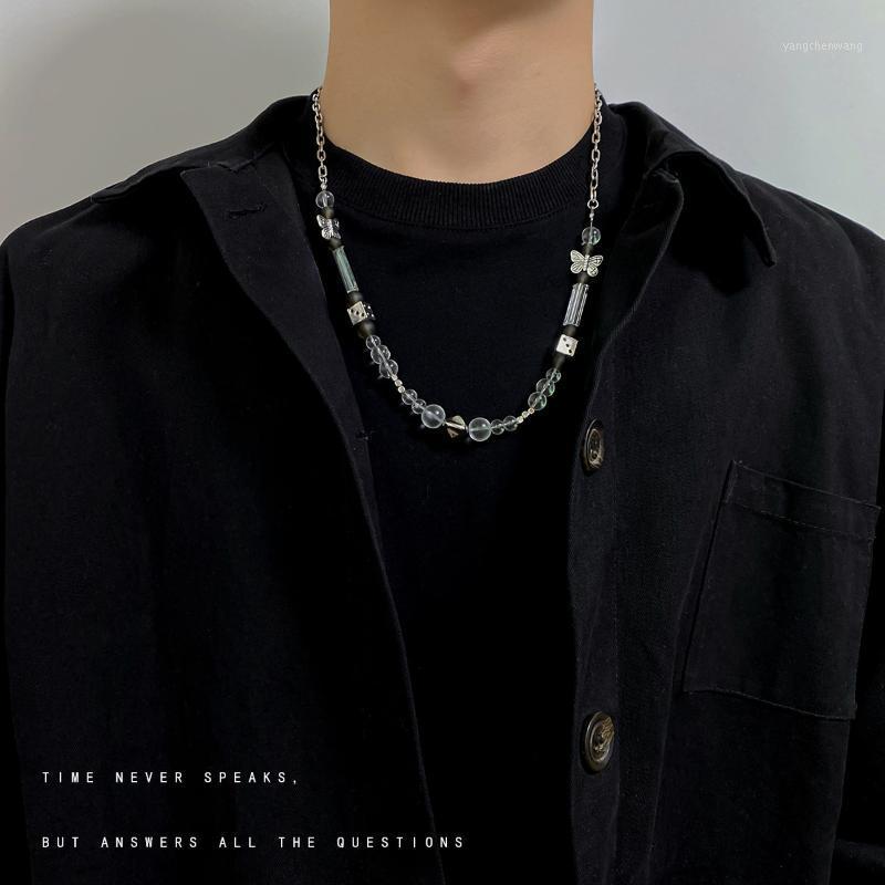 

Chains European And American Street Net Red Butterfly Dice Splicing Long Necklace Fashion Cool Hip Hop Style Men Women Unisex