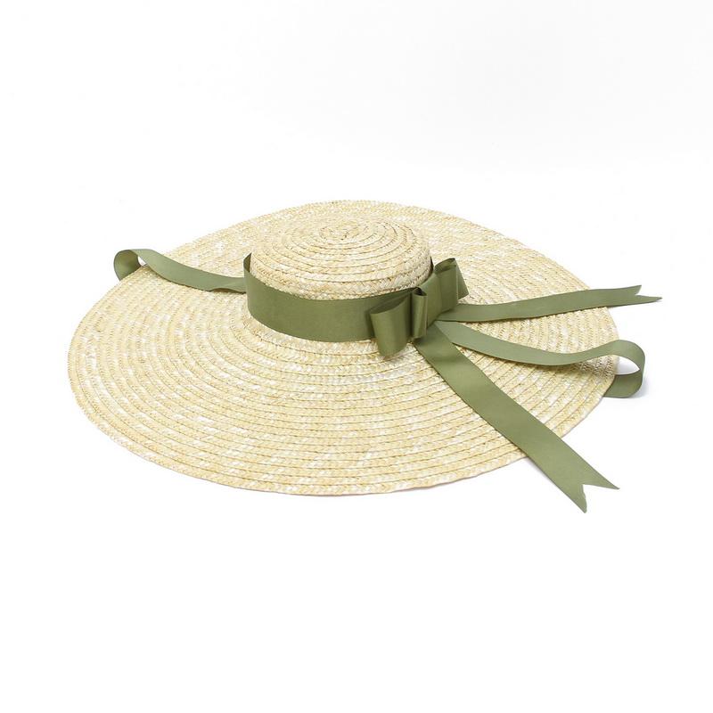 

Summer Spring Wide Big Brim Straw Hats For Women Sun Protection Panama Beach Ladies Bow Hat INS Europe And America Style, 166 white dot black