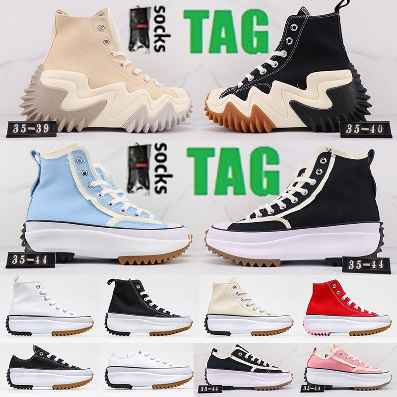 

womens mens Run Hike Star Hi Casual Shoes Motion Women British clothing brand joint Jagged Black Yellow white High top Classic Thick bottom Converse Canva With box, 10