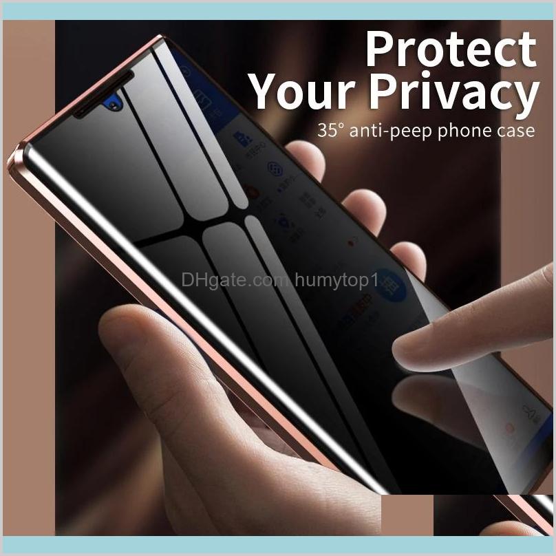 

Magnetic Metal Privacy Tempered Glass Phone Case For Samsung Galaxy S21 S20 S10 S9 Plus Note 20 10 9 Ultra A50 A51 A70 A71 Cover 0I7Mh Ym5M0