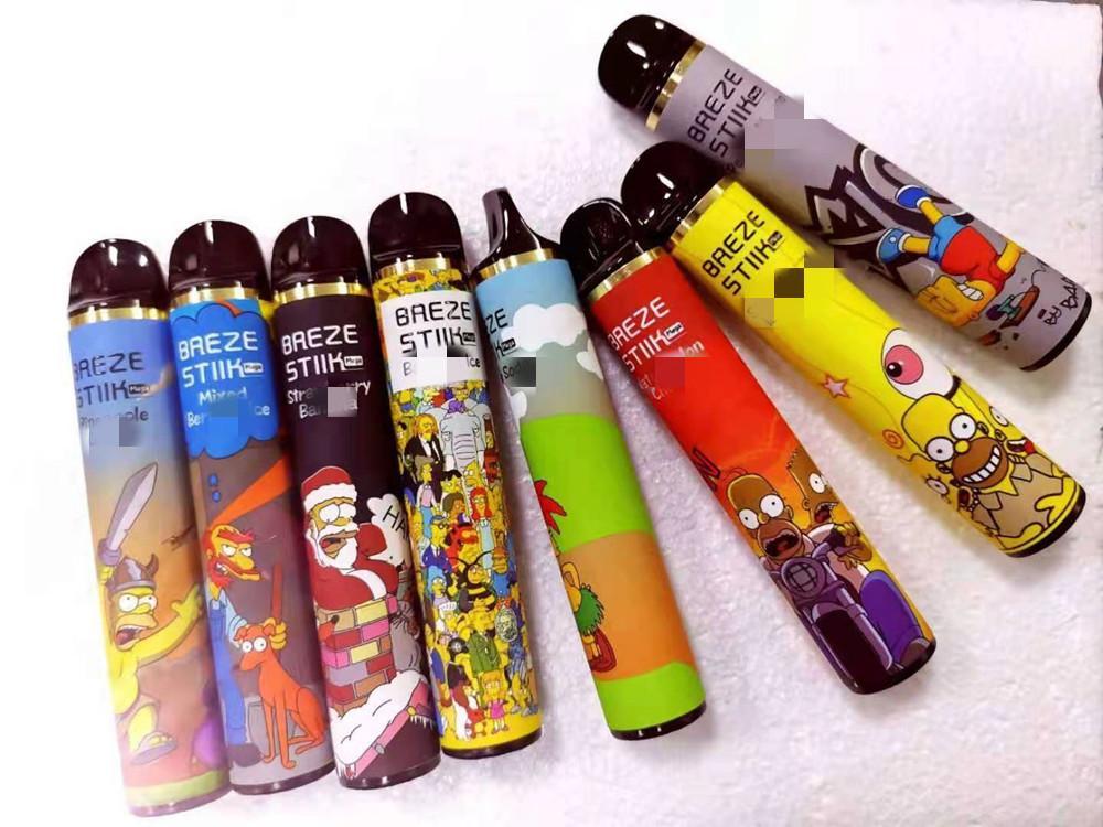 

Breze Stiik Mega 2200 Electronic Cigarette Puffs 6ml Cartoon Stickers Design Disposable Pod Device Kit Max Puffs Bar VS Bang Xxl