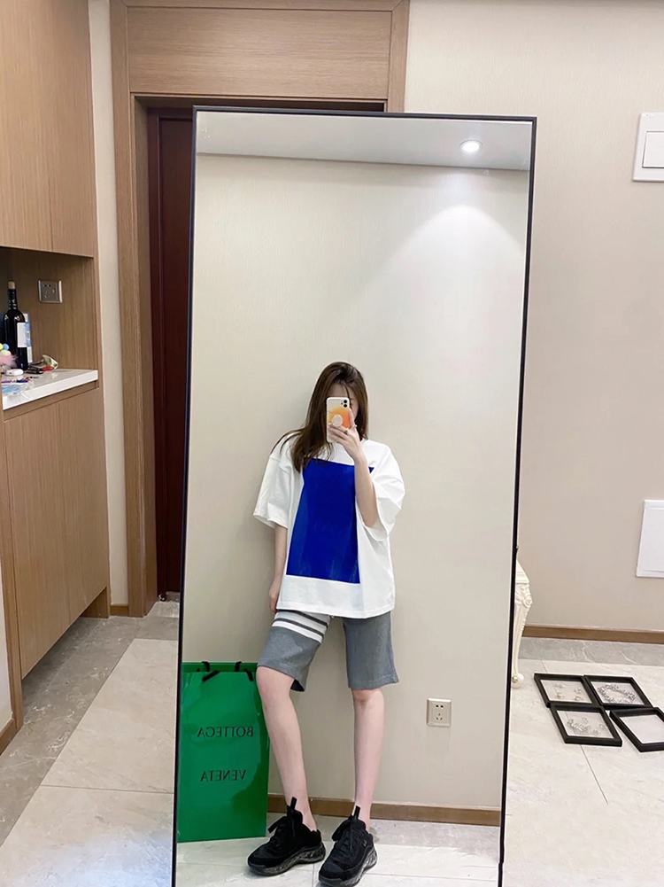 

2021 summer autumn new men's and women's short sleeves solid color letter pattern printing leisure outing beach style couple desig, Black;white