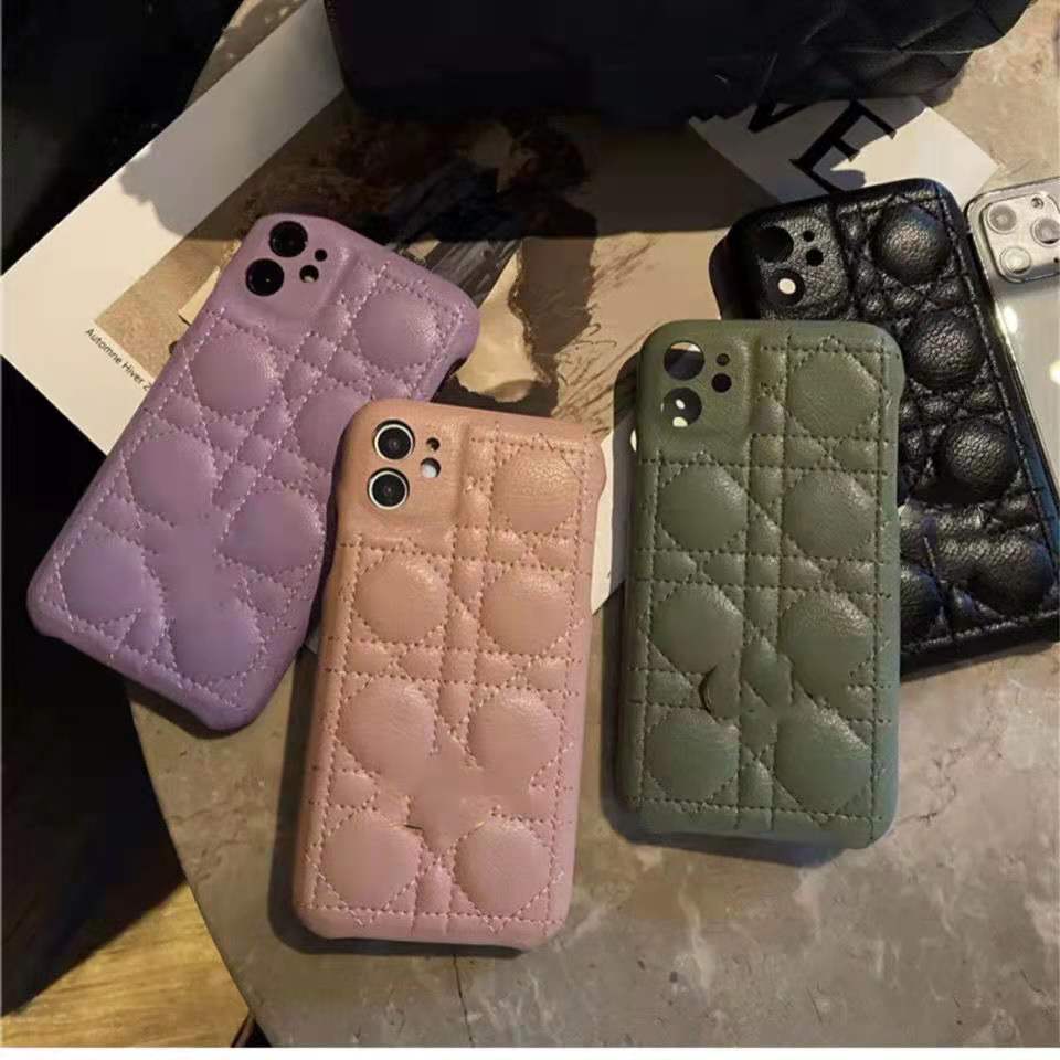 

Cell Phone Cases Luxury Designer DD Lady D*r Leather For iPhone6 7 812 11 XS Pro Max XRmini Plus, Pink