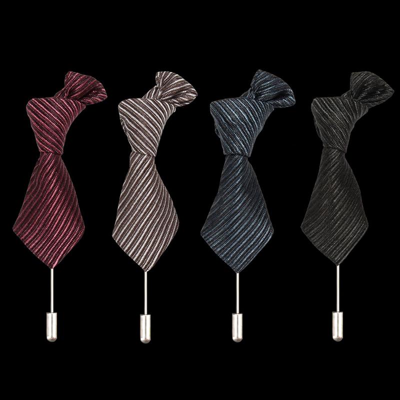 

Pins, Brooches Men Bow Tie Shape Lapel Pin Creative Fashion Piercing Brooch Retro Party Jewelry Gift Accessories