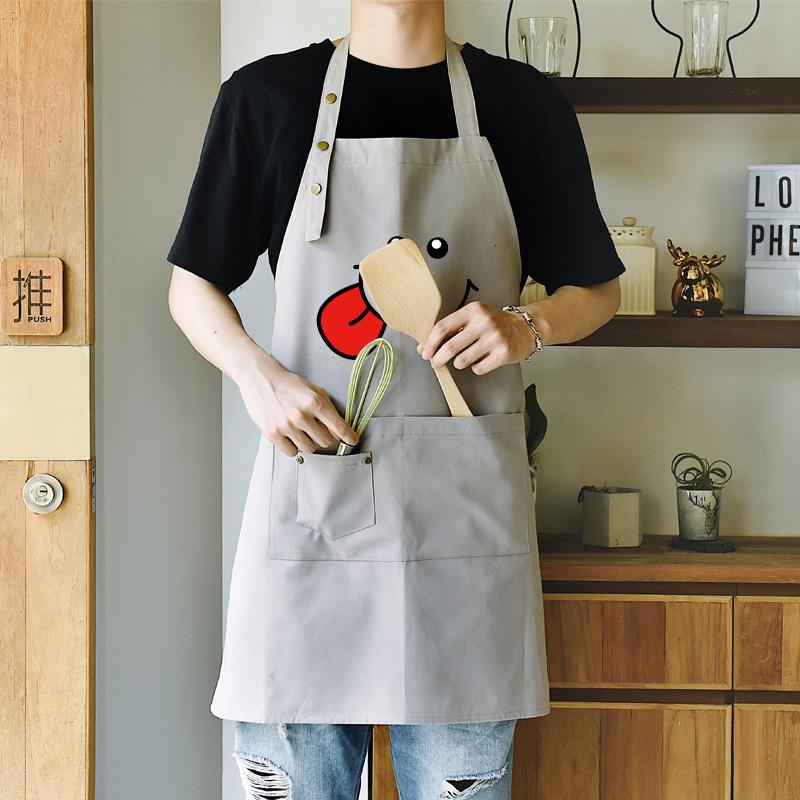 

Apron Men And Women Funny Home Kitchen Baking Cooking Nail Tea Shop Florist Male Waist Logo Print Aprons