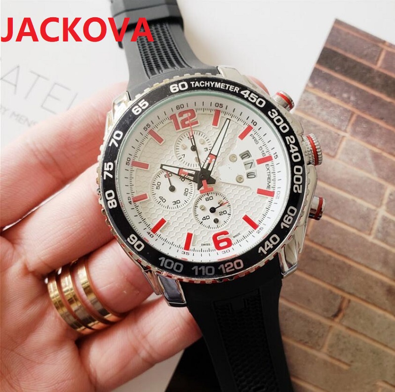 

Relogio Masculino 47mm Military Sports Full Functional Large Men Watches Fashion Big Designer Black Dial Unique Silicone Clock Watch, As pic