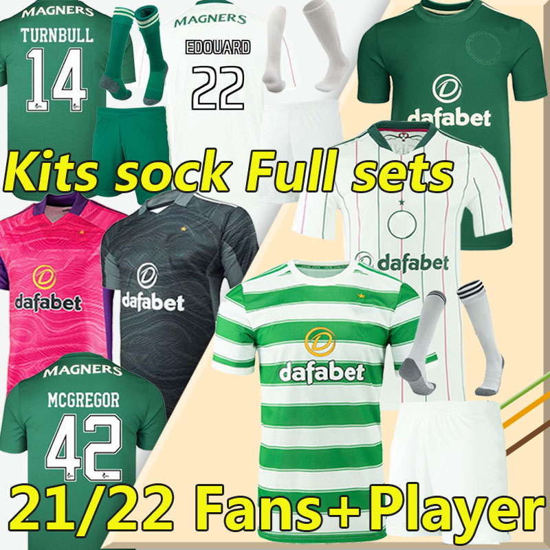 

2021 2022 Celtic soccer jerseys Fans Player version 21/22 MCGREGOR GRIFFITHS EDOUARD BROWN DUFFY TURNBULL CHRISTIE ETYOUNOUUSSI football shirt Men Kids Kit uniform, 21-22 away player