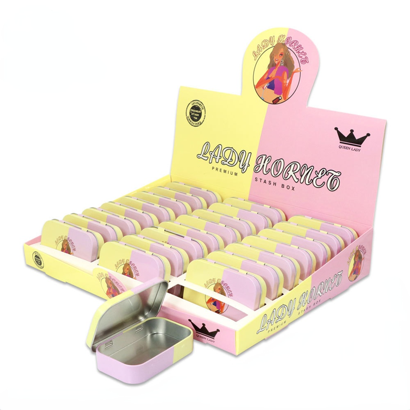 lady honey Smoking Accessories Metal case for tobacco colourful print each taken small size for pocket using of pipe-image-747941760