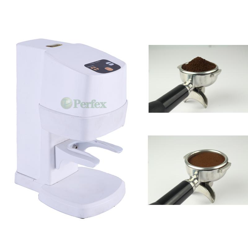 

Automatic Coffee Tamper Machine Electric Tampering Easy To Use With Pressure Control 20-60lbs CPP-145 White Color Makers