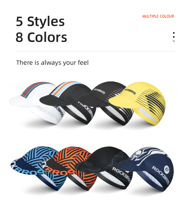 

ROCKBROS Cycling Caps Sun Protection Breathable Biking Motorcycle Men Women Outdoor Sports cap, Multi