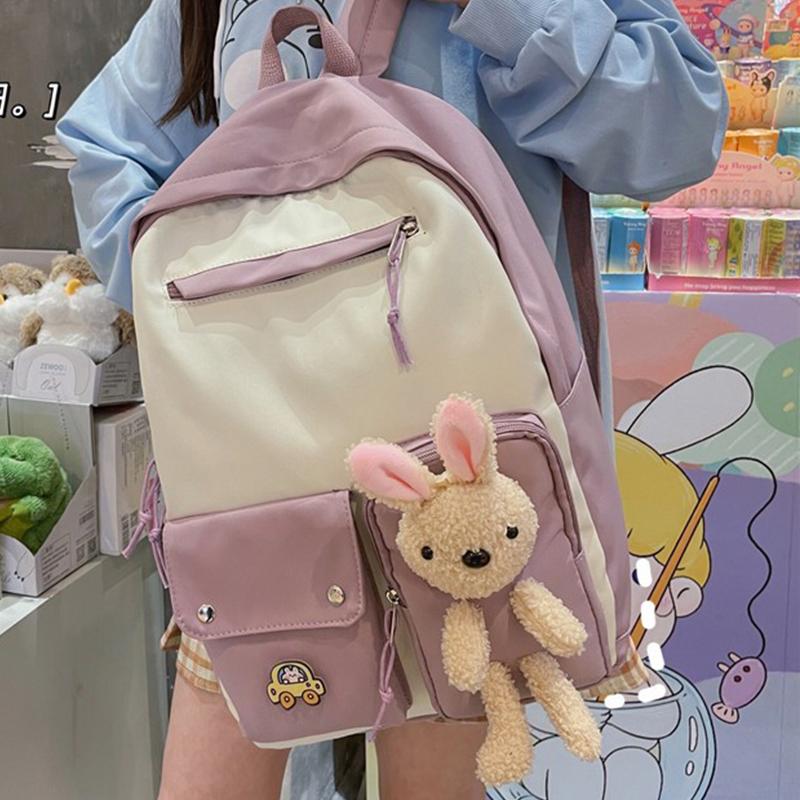 

Backpack Trend Female Fashion Women College School Harajuku Travel Bags For Teenage Girls 50, Black