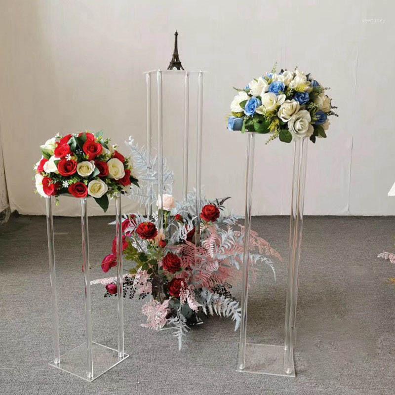 

Party Decoration Acrylic Wedding Background Flower Vase Clear Table Christmas Centerpiece Marriage Luxury Floral Stand Columns