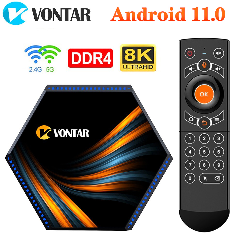 

2021 VONTAR KK MAX DDR4 Smart TV Box Android 11 8GB RAM 64GB 4GB 32GB RK3566 2.4G&5Ghz WiFi 1000M BT 4K 8K TVBOX Set Top box