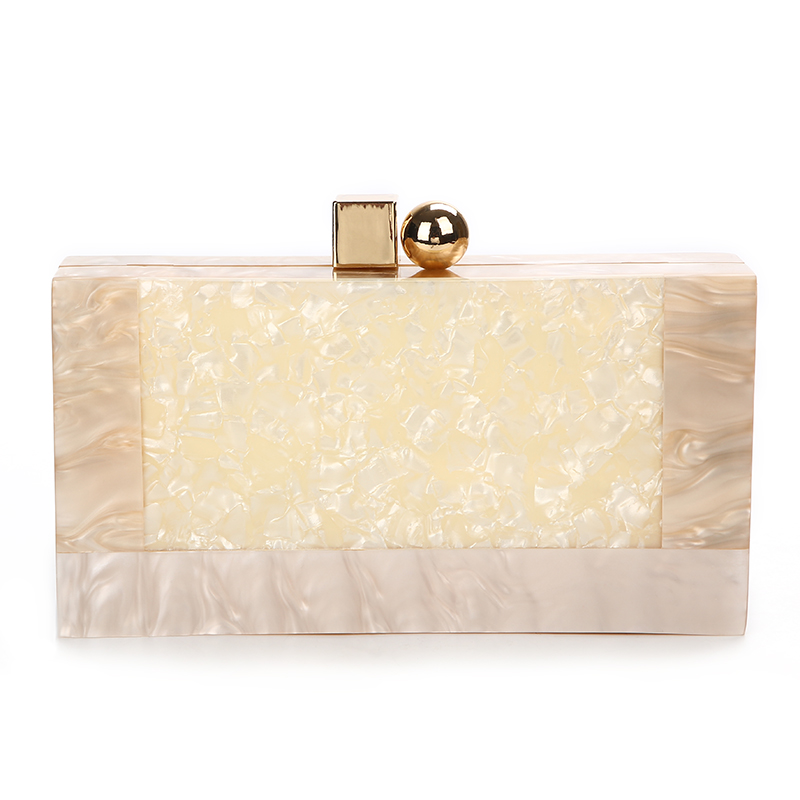 

Acrylic Bag Marble Pattern Handbags Women Bags Designer Famous Clutch Bag Party Wedding Clutch Purse bolso, Gold